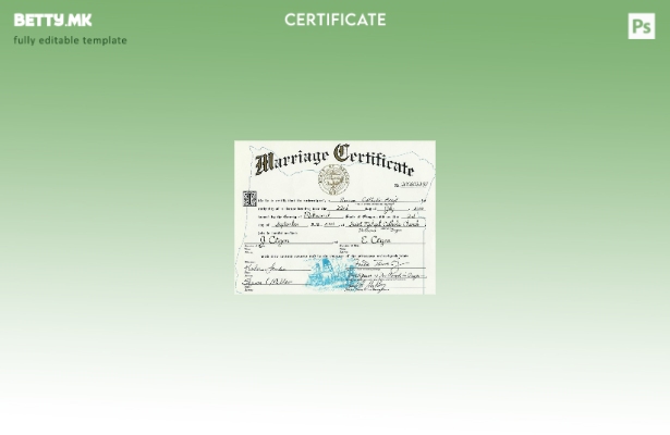 Модерен стил, шаблон за сертификат за брак од Орегон во САД